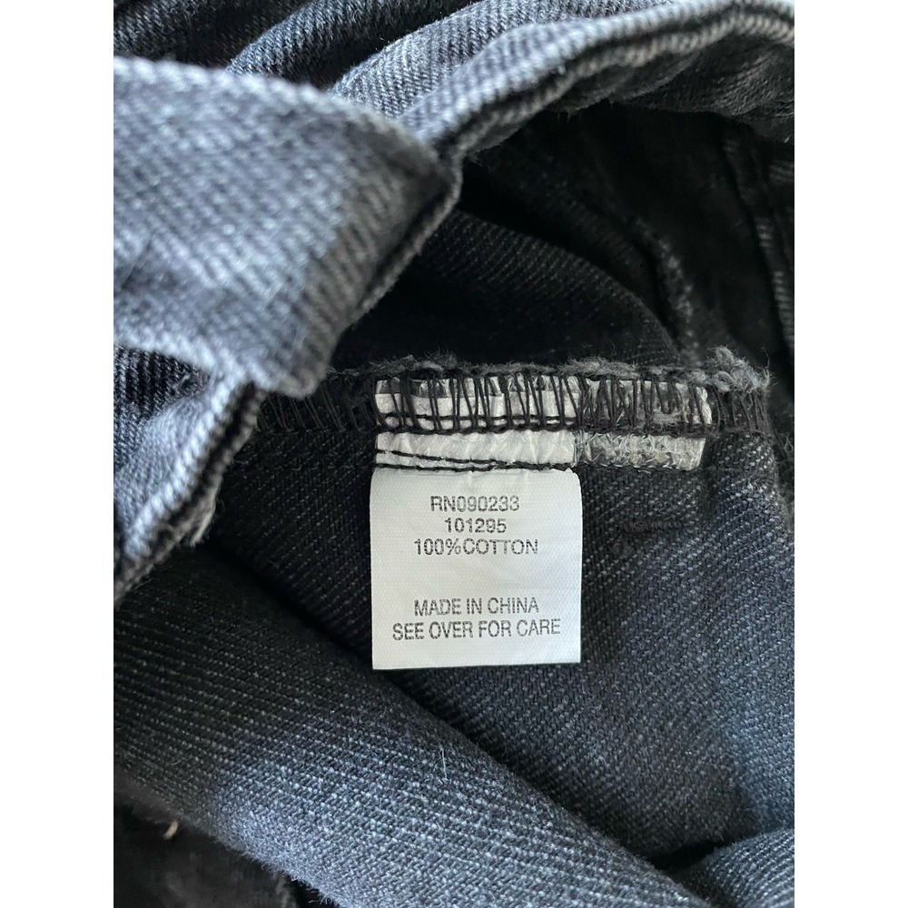 Pacsun Black Denim Overall Mini Dress Button Front Adjustable Straps Size Small - Picture 7 of 8